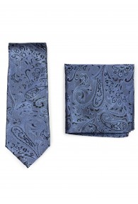 Set Krawatte und Einstecktuch Paisley-Muster...