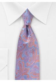 Luxus Seidenkrawatte Paisley Rosa Kupfer Cavalieri