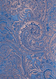 Hellblaues Einstecktuch aus Mikrofaser mit Paisleymuster in Bronzeton Detailbild
