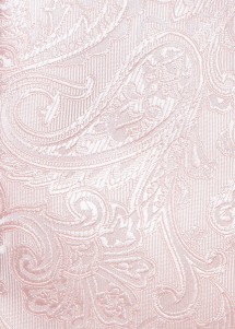 Fliege mit  Ziertuch Paisley-Muster blush-rosé Stoffbild