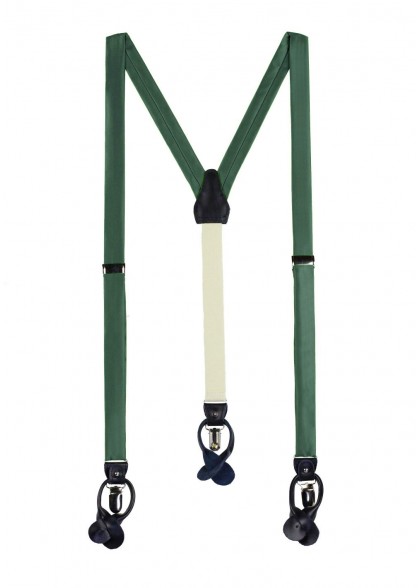 Dunkelgrüne elegante Hosenträger